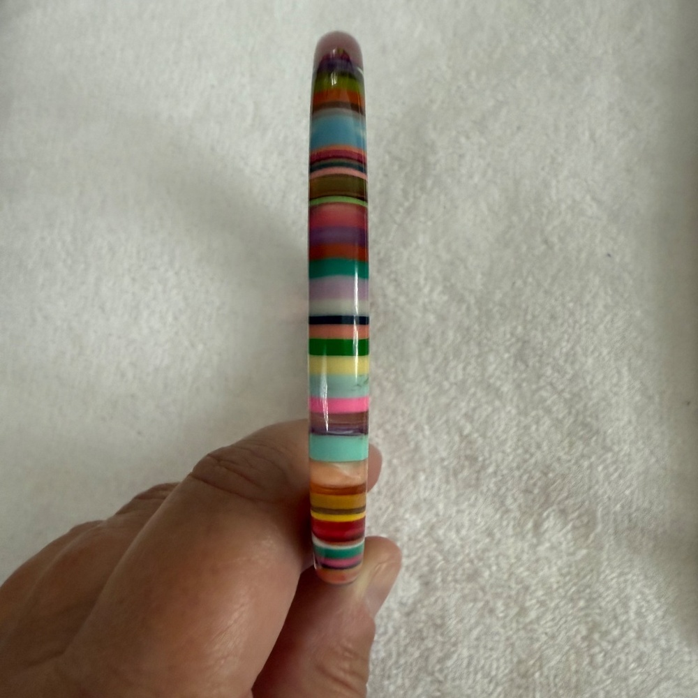 vintage Sobral pop art rainbow stripe bangle - Picture 2 of 3